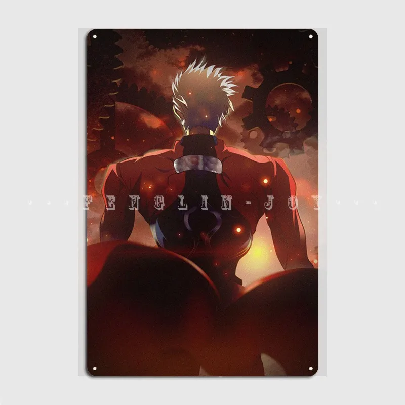 Fate Stay Night Metal Plaque Poster Wall Pub Living Room Funny Garage Decoration Tin Sign Poster