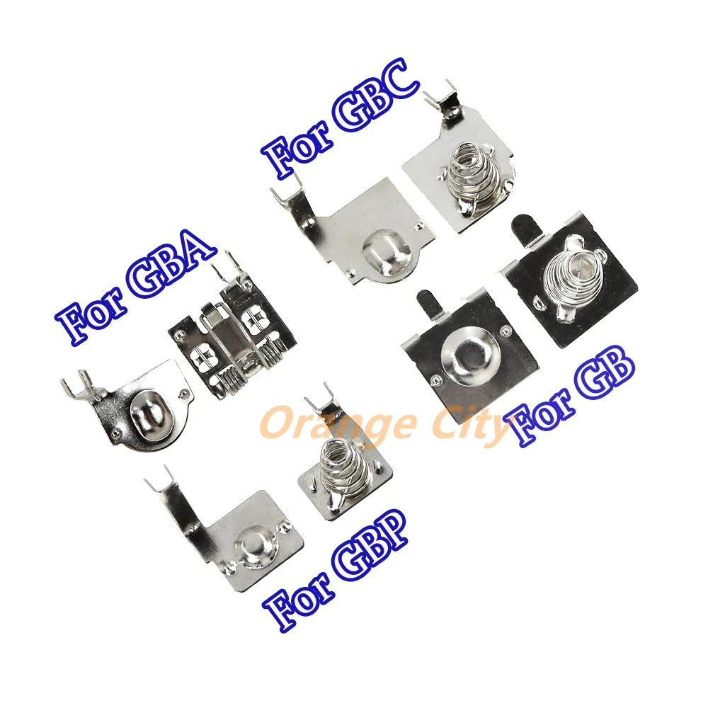 1Pair Positive Negative Poles Battery Terminals Spring Contacts + - Battery Spring For GB/ GBA/ GBC/ GBP Console Mainboard