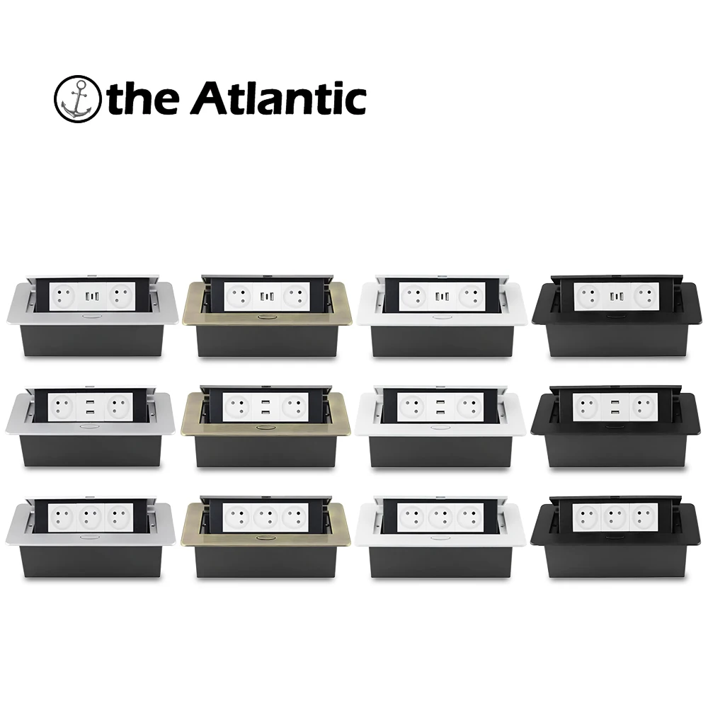 

Розетка с двойным USB Type-C подходит для домашних конференц-залов, офисов, скрытые многофункциональные розетки, настольные всплывающие розетки, 250 В