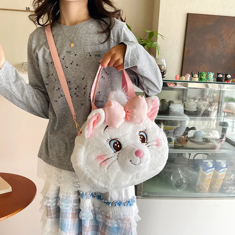 

Новая сумка через плечо Disney 2026 с милым мультяшным котом Мари для девочек, сумка-кроссбоди, модная сумочка, студенческий рюкзак