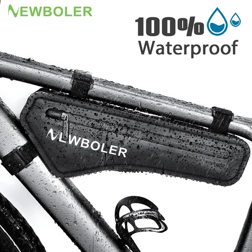 NEWBOLER-bolsas para bicicleta, bolsa para cuadro frontal de tubo superior, impermeable, triangular, resistente a la dirección, accesorios para bicicleta