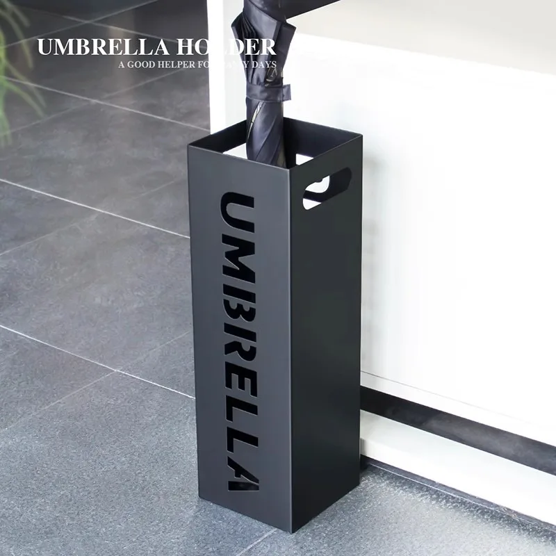 Fashion Creative Letter Iron Office Umbrella Stand Foyer Home Improvement Storage Rain Bucket Bucket