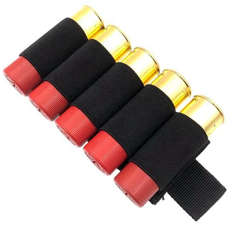 Shotgun tactical ammunition bag and stock holder, Molle Velcr0 cartridge case holder. Hunting shotgun ammunition supply bag