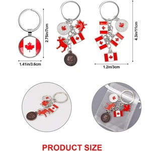 Kanadische Nationalflaggen -Keyers, Kanada -Erinnerungen, dekorative Schlüsselkette, Keychain der Familienflagge, 1 PC, 3 PCs, 12pcs 6 Hauptverkäufe Chaves Kanada - №4