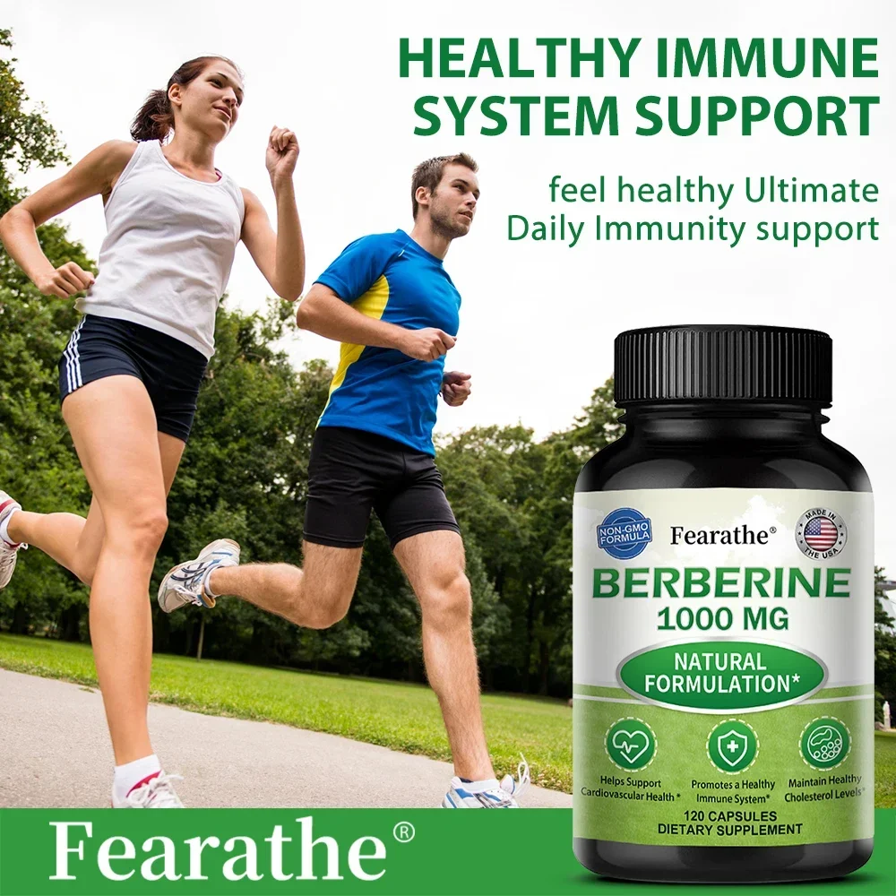 Berberine 1000 Mg - Natural Plant Supplement, Helps Heart Health, Immune System, Healthy Gastrointestinal Tract, Cholesterol