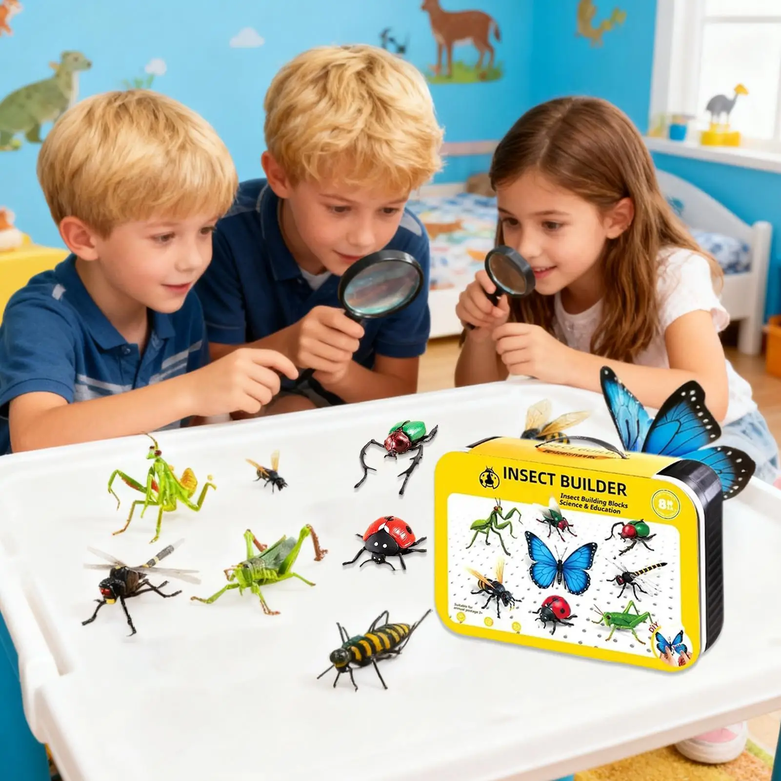 ชุดตัวต่อสัตว์ 3 มิติ แบบประกอบเอง รูปแบบจิ๊กซอว์ สำหรับตกแต่งบ้าน งานปาร์ตี้ ห้องนั่งเล่น ชั้นวางหนังสือ ชั้นวางของ ตู้โชว์