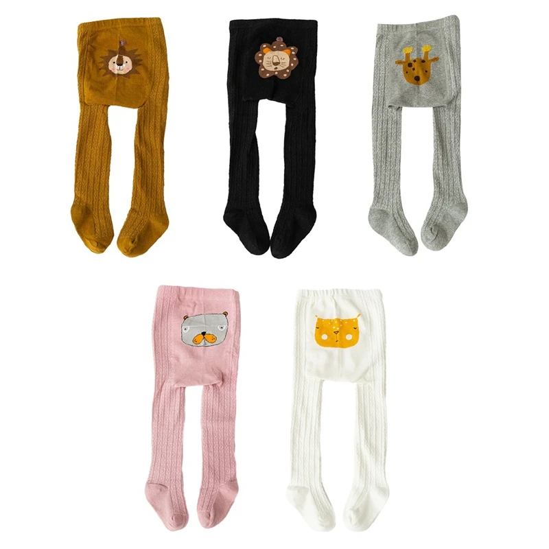 Spring Autumn Baby Socks Solid Color Cotton Pantyhose Casual Cartoon Animals Infant Stockings For Girls Boys Baby Clothes 2-6Y