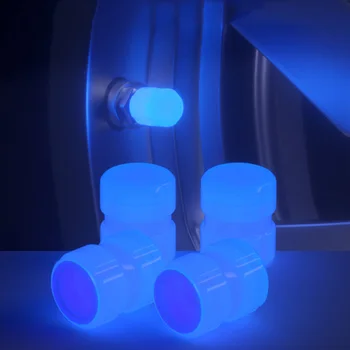 Aydınlık Vana Kapakları Floresan Yeşil Mavi Gece Parlayan Araba Motosiklet Bisiklet Tekerleği Şekillendirici Lastik Hub Oto Dekorasyon