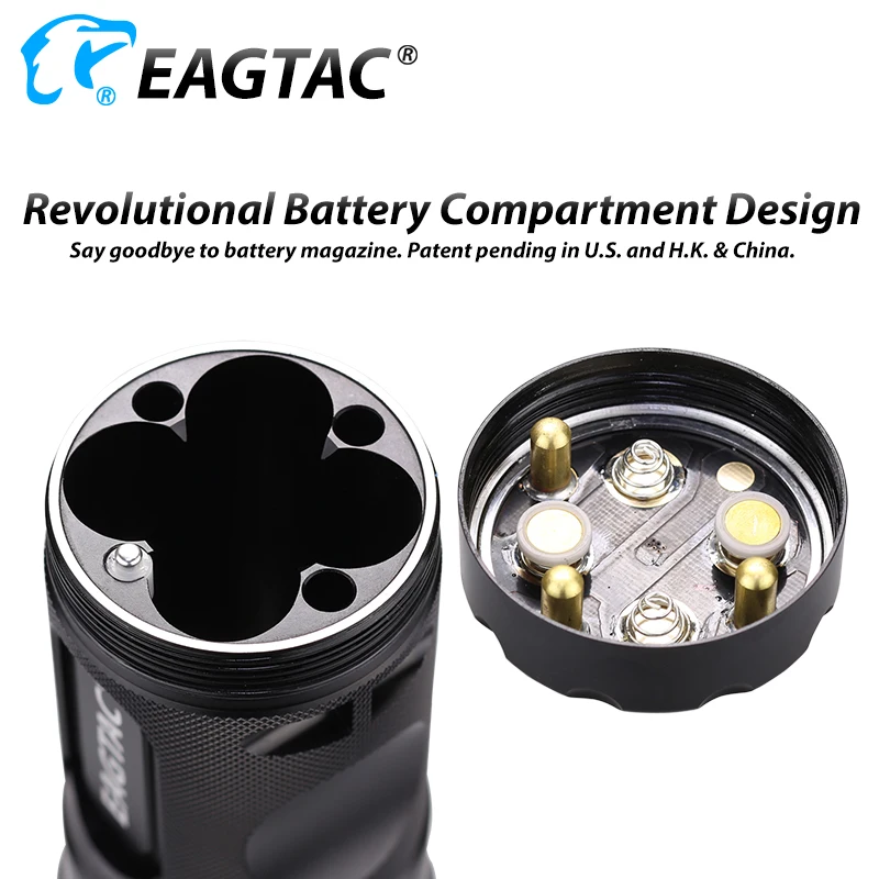 EAGTAC MX25L4 مصباح LED فائق السطوع مصباح يدوي كري XHP50 3640 لومن مجاني 4 قطعة 18650 بطارية 518 متر لمسافات طويلة للصيد