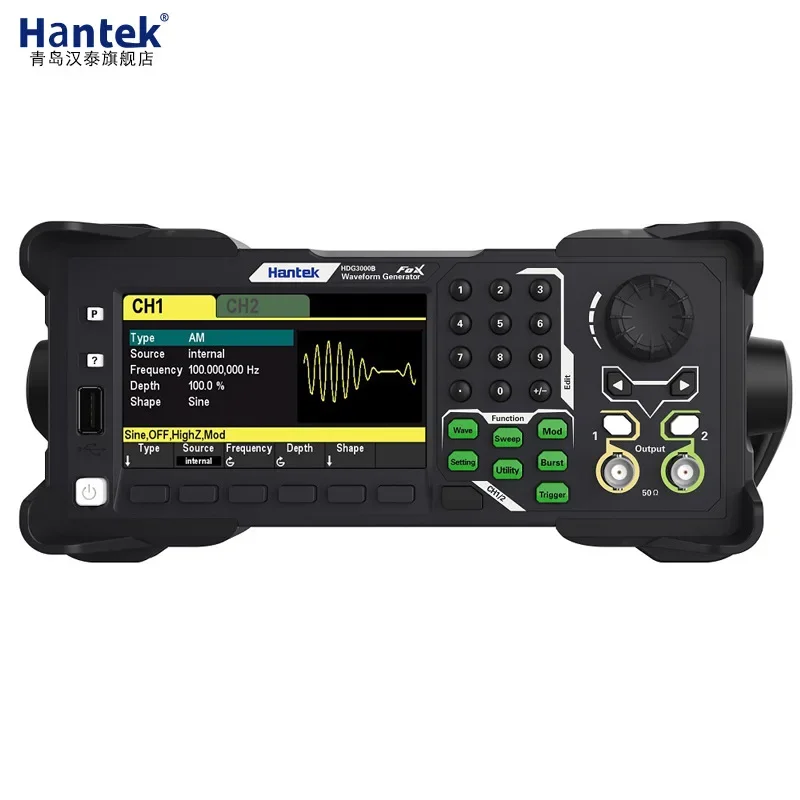 Hantek Arbitrary Waveform Signal Generator 5 in 1 storage pulse 20MHz 60MHz 80MHz 2CH Function Generator Frequency 300MSa/S