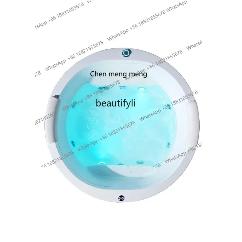 A   Acrylic Multifunctional Surf Jacuzzi Intelligent Constant Heating Round Waterfall Bath R