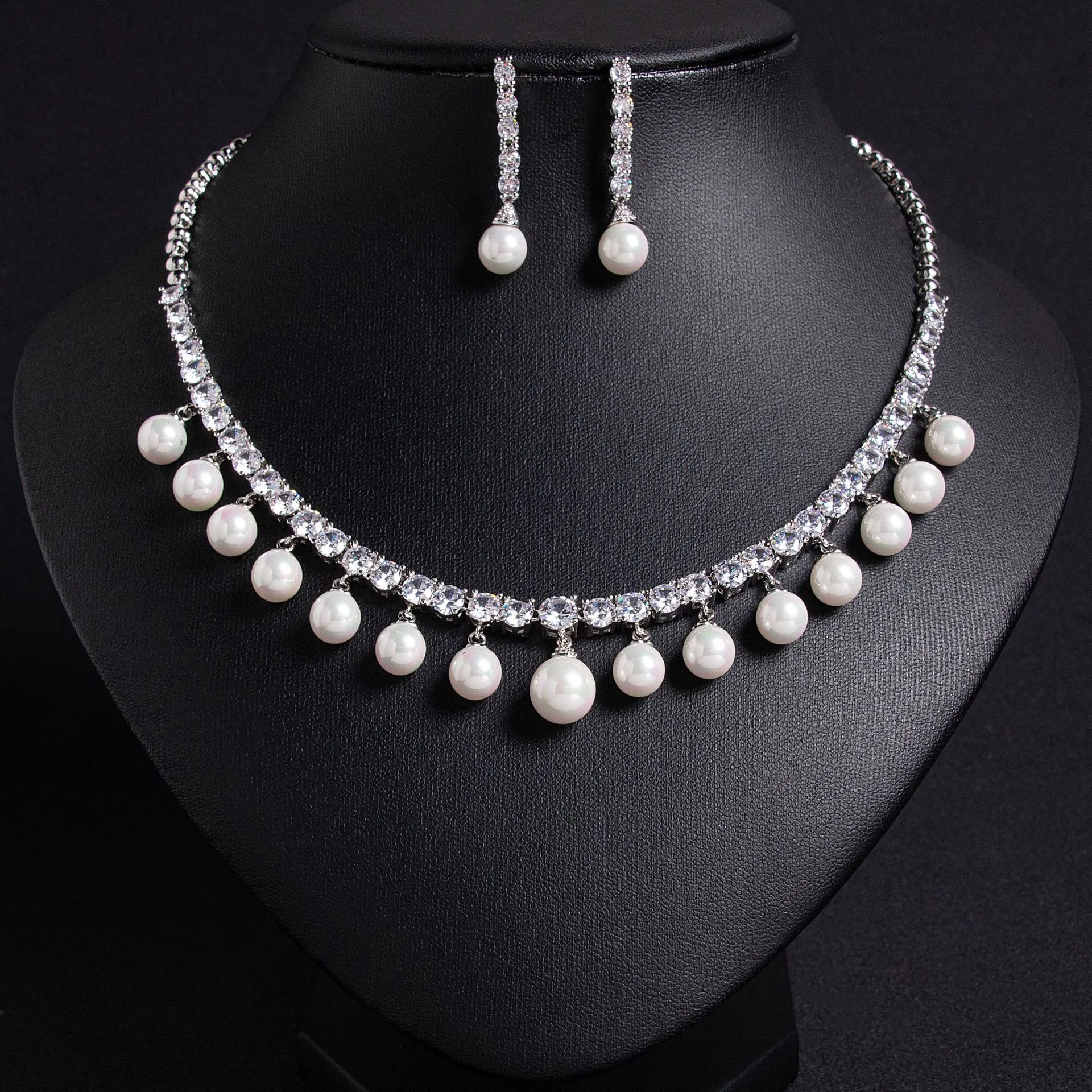 Fashion Pearls Zirconia Neckla - đánh giá và giá Women Fashion Uae
