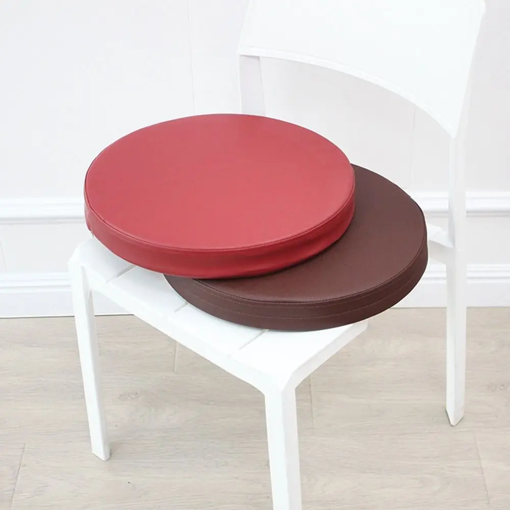 Practical Japanese Style Leather Round Cushion Soft Thicken Floor Cushion Waterproof Washable Upholstered Cushion Reading