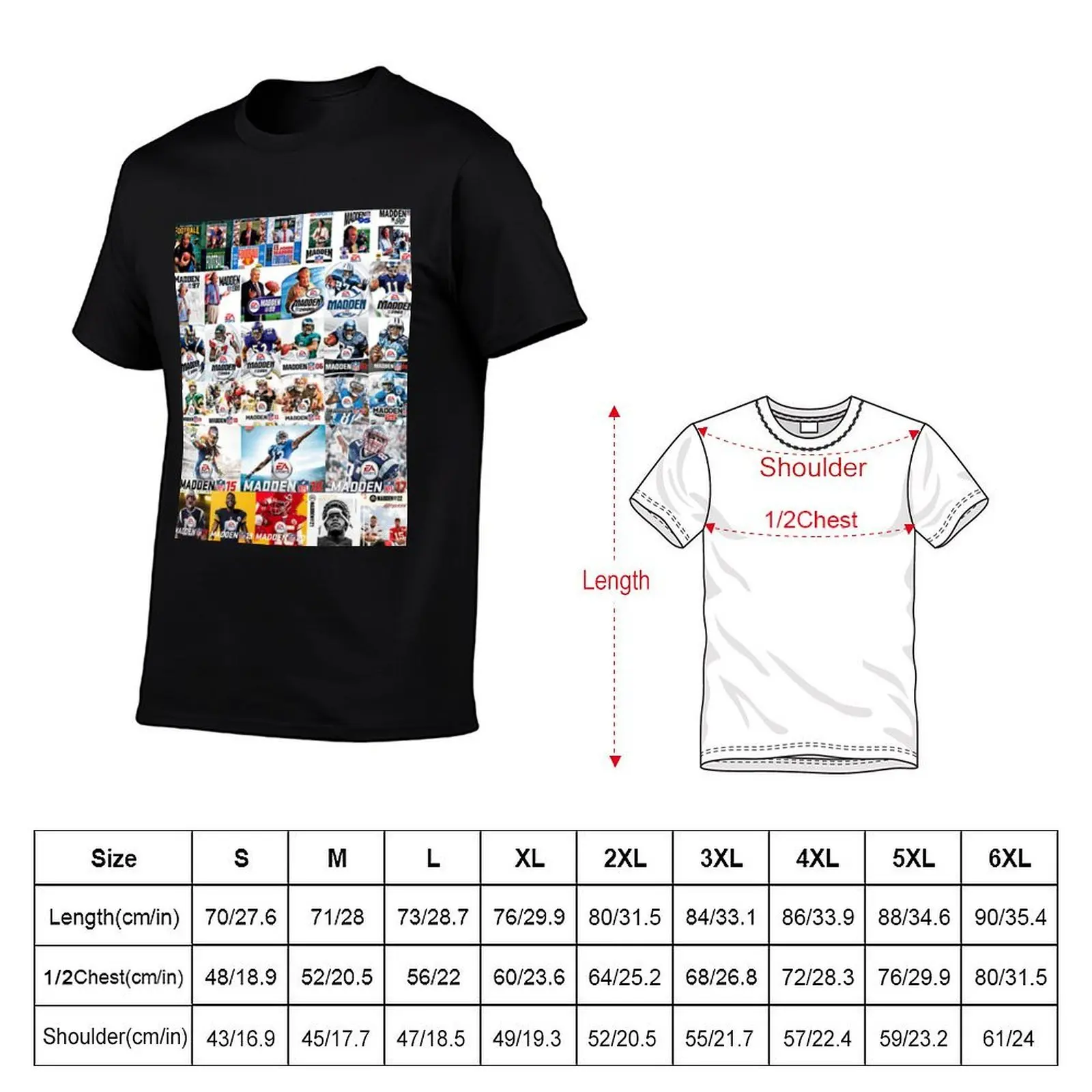 John Madden Classic T-Shirt vintage basketball graphic tees fruit of the loom mens t shirts