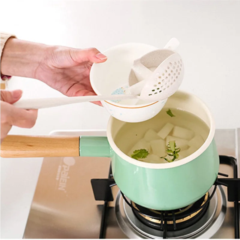 Kitchen Accessories Multifunction Soup Spoon Colander Two-in-one Long Handle Large Spoon for Kitchen Gadgets Kitchen Tools Goods