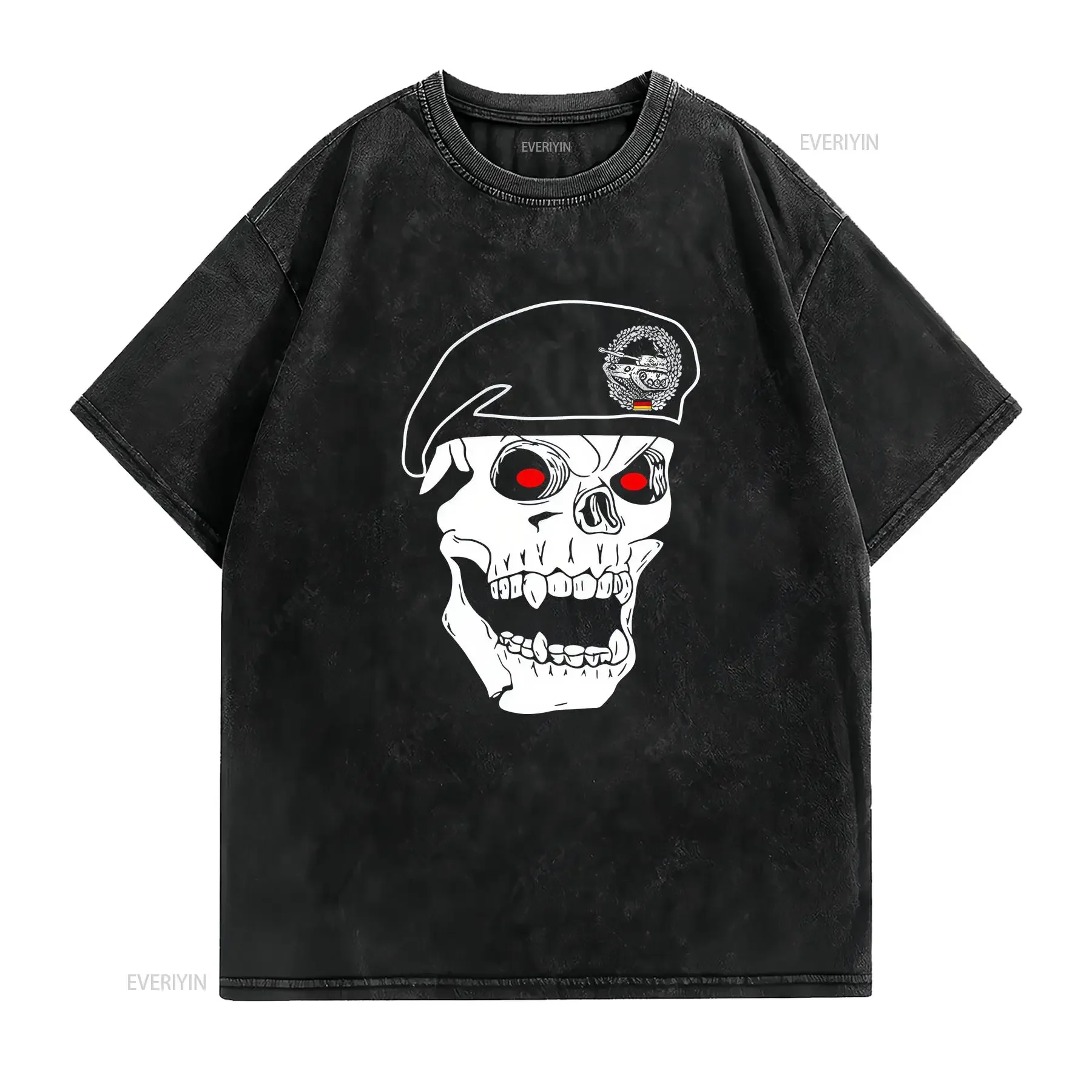 PzBtl 134 Tank Battalion Company T Shirt 5193 vintage Washed Comfortable Versatile Casual homme designer clothes fashion