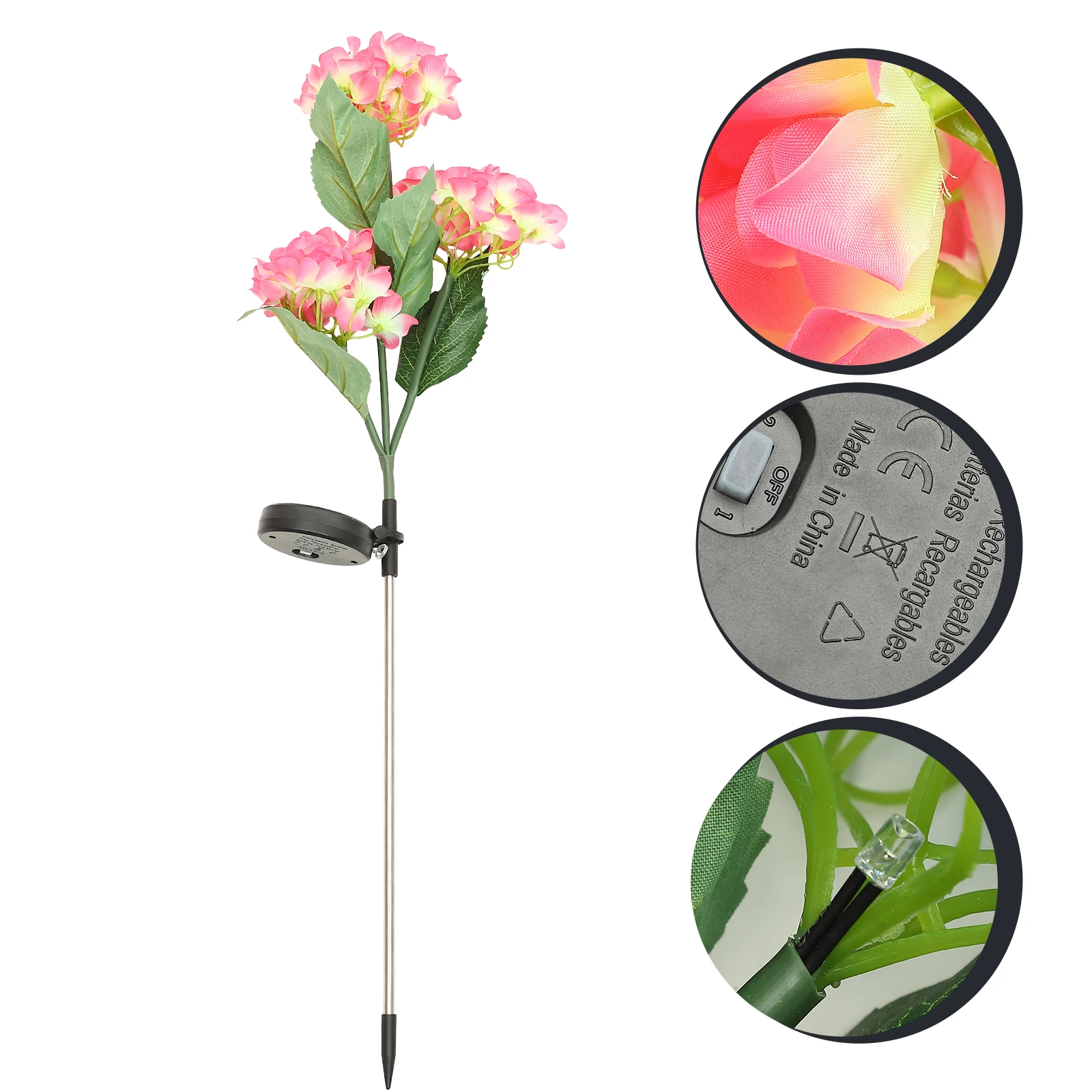 

Hydrangea Lantern Garden Lamp Solar Ornaments Yard Decorations Powered Lights Flower Lamps Outdoor