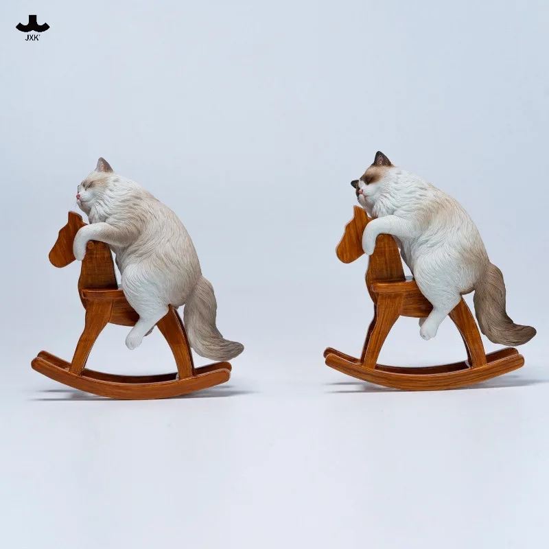 

Presale JXK 1/12 Scale Resin Mini Ragdoll Cat Trojan Horse Animal Model 10.5*4*12cm Figure Display Gift Collection