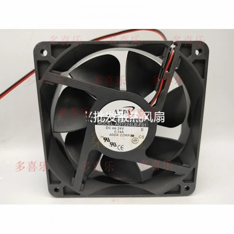 

ZMZM 1 PCS for ADDA Fan AD1224LB-F51 DC24V 0.14A 12038 12cm 2 wire server/inverter fan