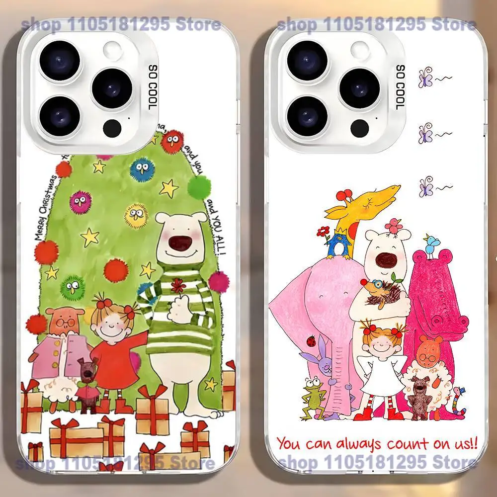 

Cute Cartoon Art COCO-chanS Phone Case For iPhone17,16,15,14,13,12,11,Mini,Pro,SE,MAX,plus,White Matte Shockproof Cover