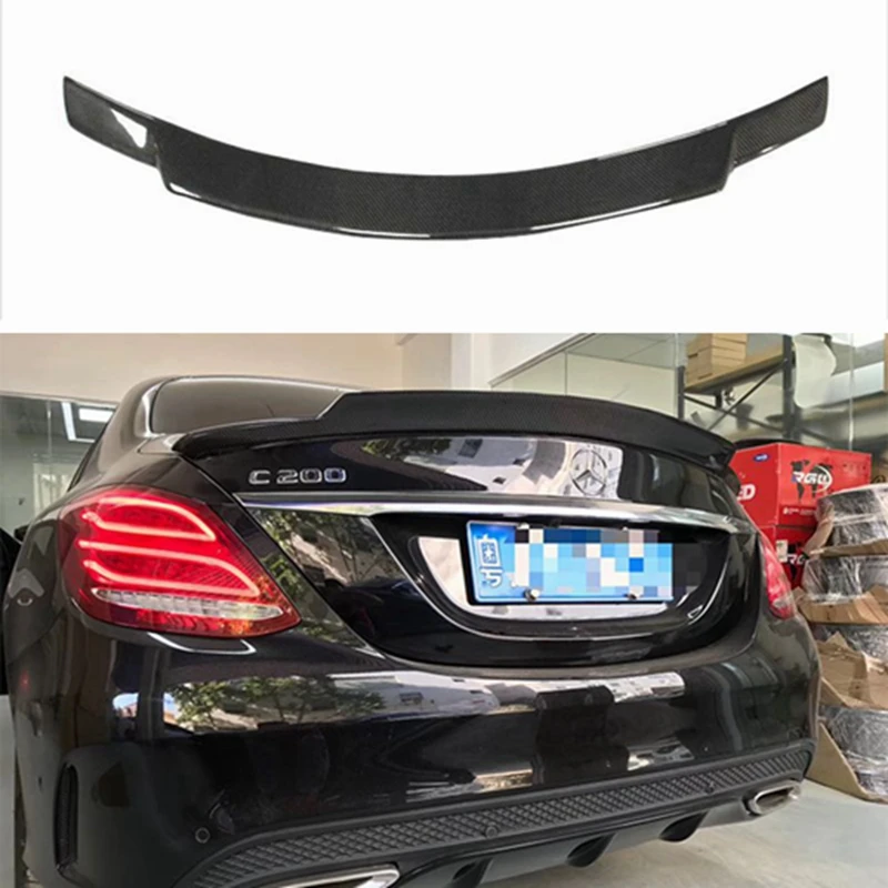 

Для Mercedes-Benz C-Class W205 4-дверный седан C74 стиль задний спойлер из углеродного волокна крыло багажника 2013-2022 FRP глянцевый черный
