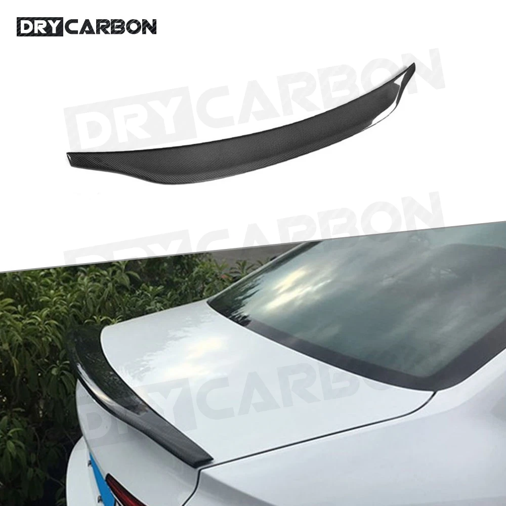 

Carbon Fiber Rear Spoiler Boot Lid Duck Wings C Style Spoiler For Audi A4 B8 B8.5 B9 Sedan 2009-2018