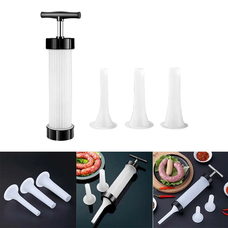 Manual Sausage Filling Machine Meat Stuffer Filler Salami Make Sausage Machine Homemade Sausage Tools Kitchen Supplies