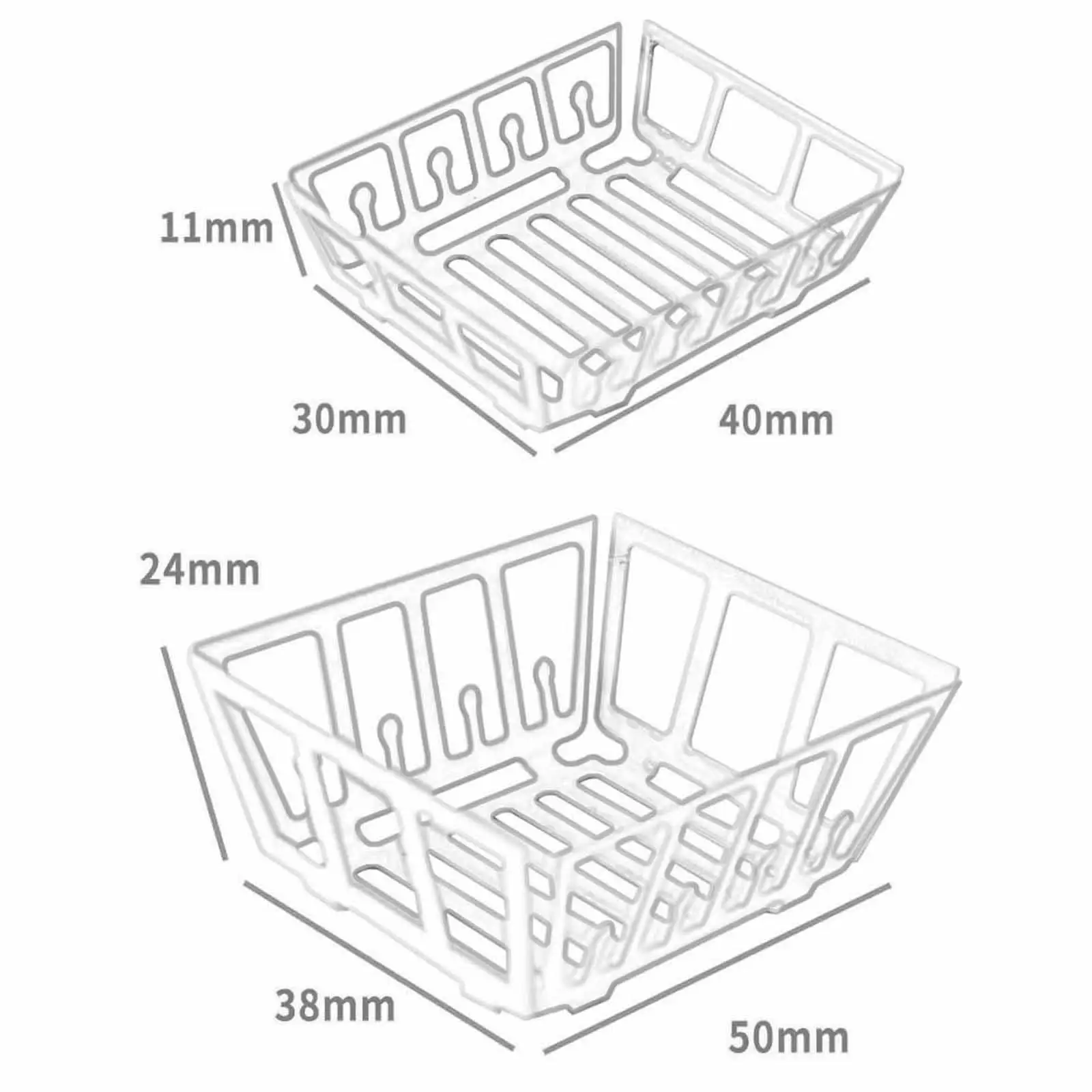 2x Mini Dollhouse Basket, Doll House Accessories Micro Landscape Photo Props,