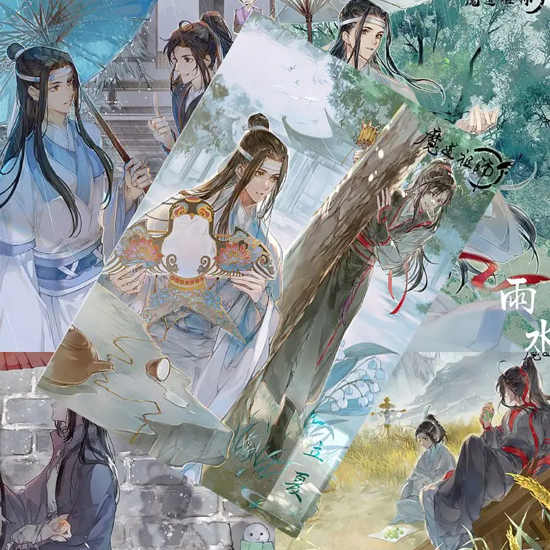 2022 New Arrival 8Pieces Chinese Bl Love Story Mo Dao Zu Shi Wei Wu Xian Lan Wang Ji MXTX Poster 42x29cm Home Decor Wall Sticker