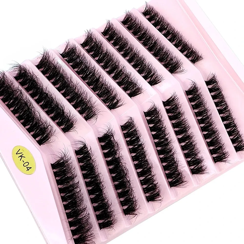 Neue 8 Reihen Nerz Wimpern natürliche Bündel Wimpern verlängerung 3d Russland Volumen einzelne Wimpern Cluster Make-up Tools Wimpern