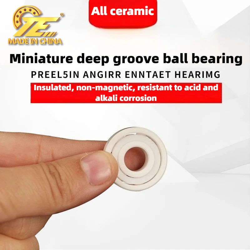 China TE Full Ceramic 623 624 625 626 627 628 629 R188 MR 94 95 R6 166ZZ High Temperature High Speed Bearing