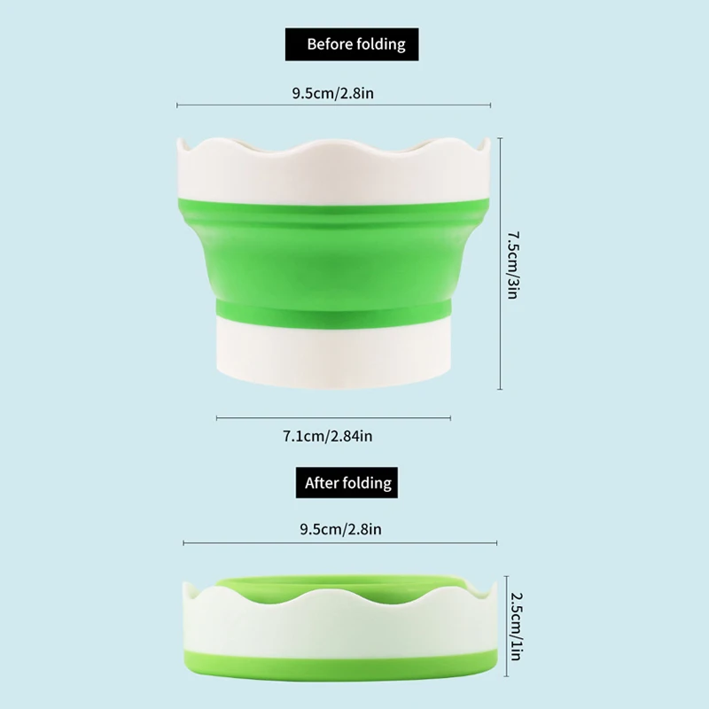 Mini Silicone Folding Bucket, Escova De Pintura, Ferramentas De Desenho De Aquarela, Paint Pallette, Lavar Balde, 1Pc