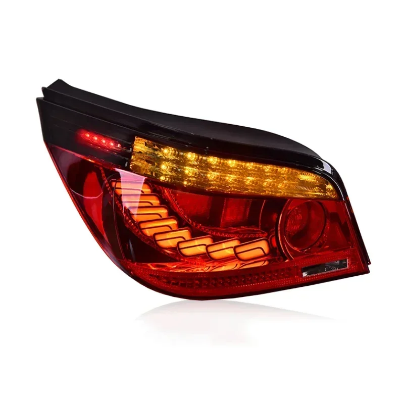 SJC Auto for BMW E60 5 series 520i 523i 525i 528i 530i LED dragon scale taillight 03-07 turn signal back lamps car accessoriescu