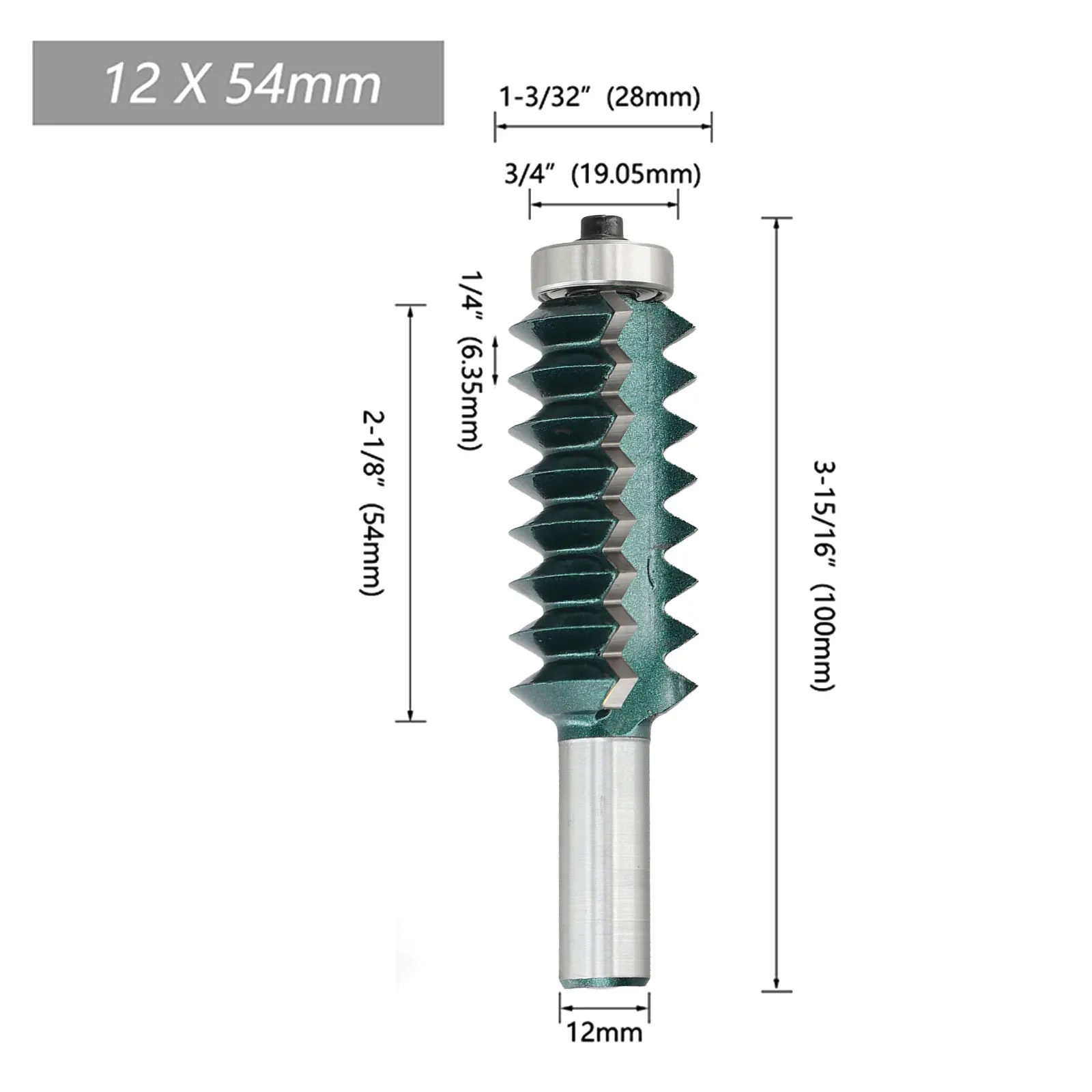 

1 Pc Milling Cutter 12mm Shank Finger Joint Glue Router Bit For Raised Panel Trimming Carpentry Woodworking Tools Accessories