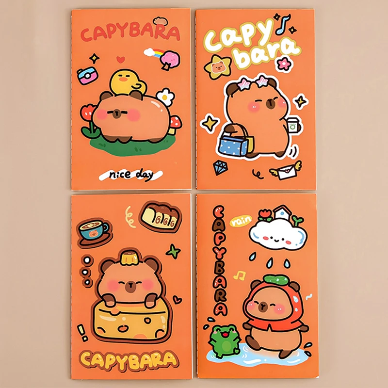 Cartoon Capybara Cute Notepad Diary Notebook Mini Pocket Notepad School Office Supplies Stationery