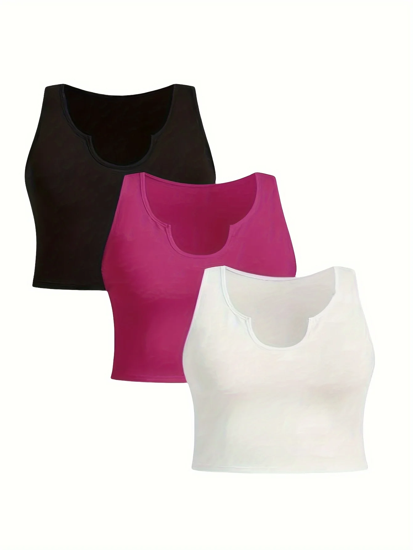 

New women's fashion casual sleeveless solid color plus size women's vest three-piece suit