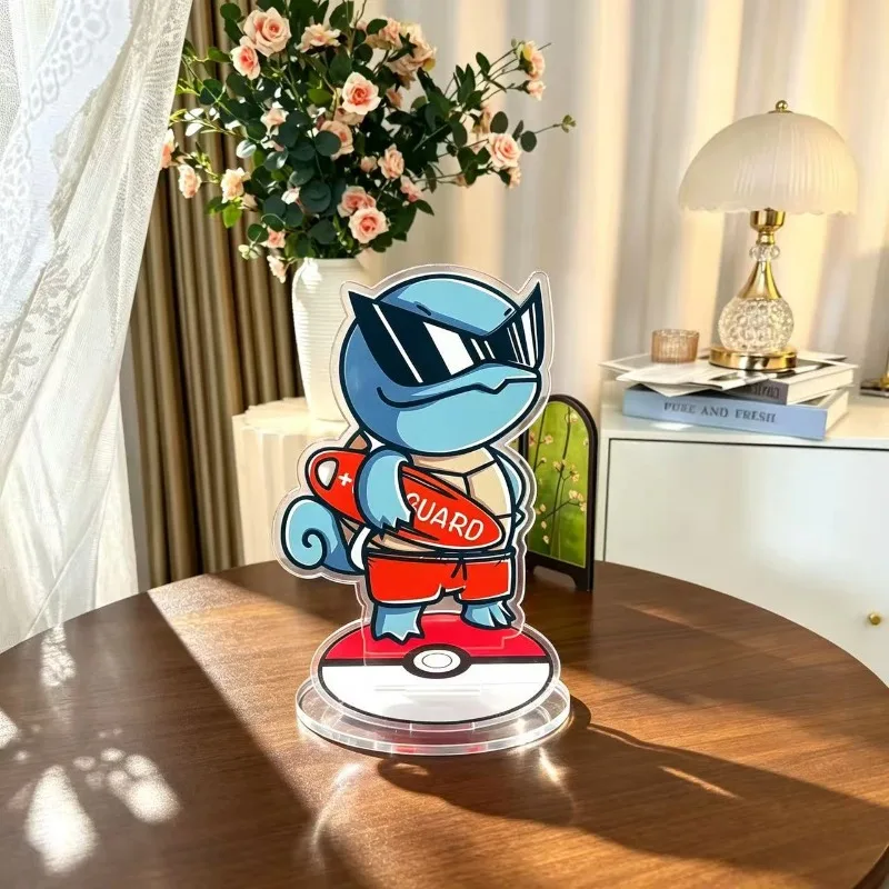 Standing Sign for pokemon Squirtle Pikachu Pikachu Pikachu Bulbasaur Mewtwo Acrylic Desktop Stand Decorating Self Made