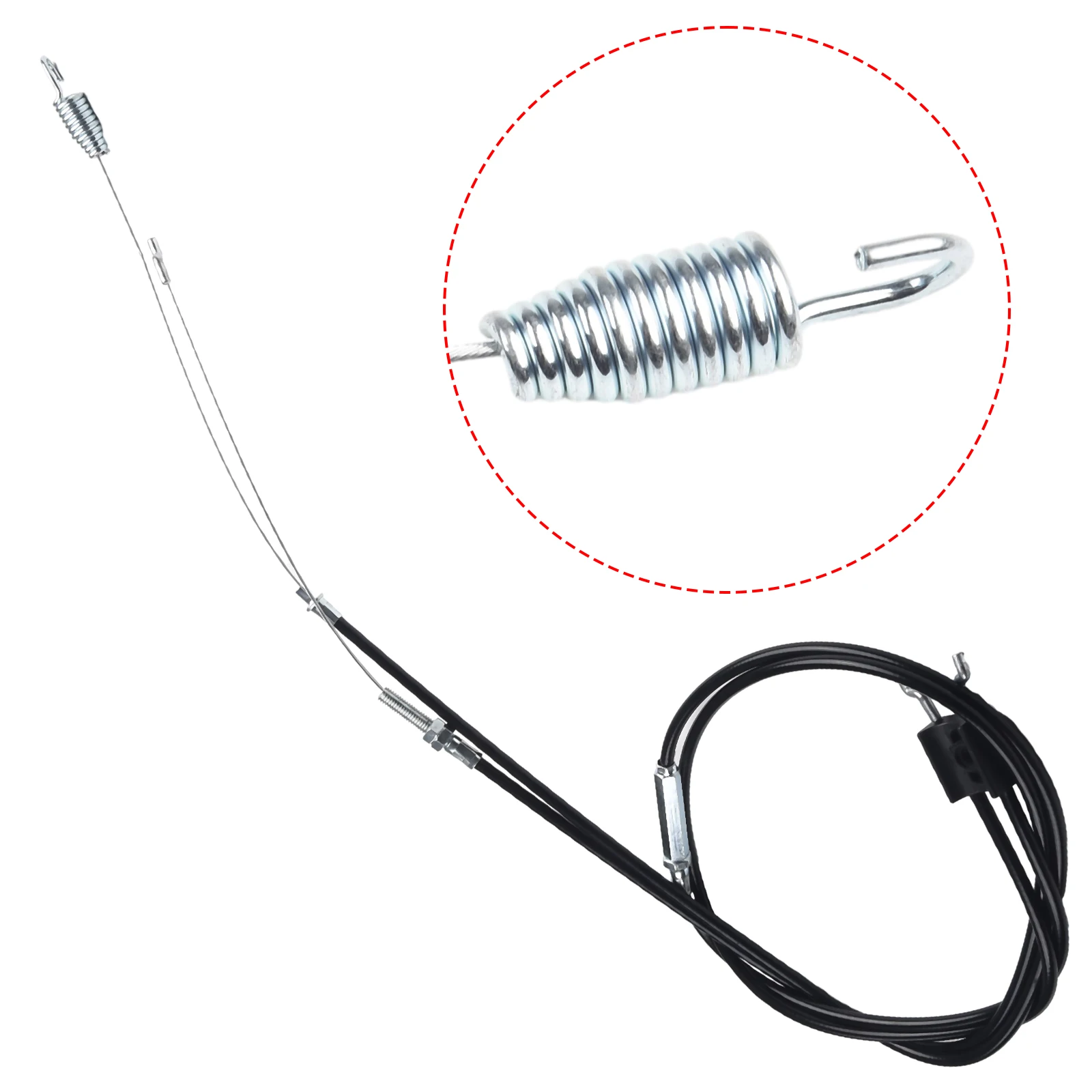 Gas Train Throttle Control Cable 1515 mm with 355 mm and 773 mm Plastic Sheath Sections and Matching 1320 mm Clutch Cable