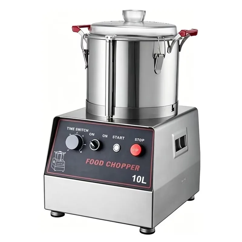 10L Stainless Steel Food Processor Commercial Electric Food Chopper for Chopping, Vegetables, Meat