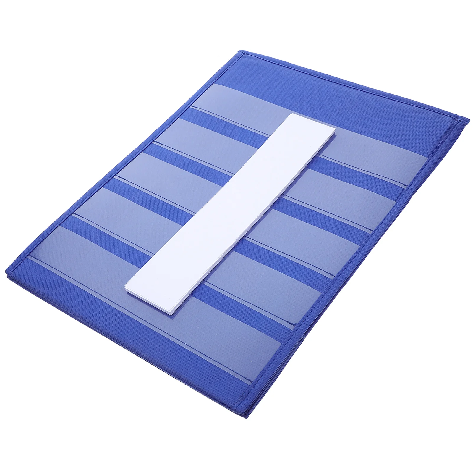 

20Pcs Teaching Presentation Board Display Rack 43x33cm Double Sided Self Standing Pocket Chart White Cards Educational School