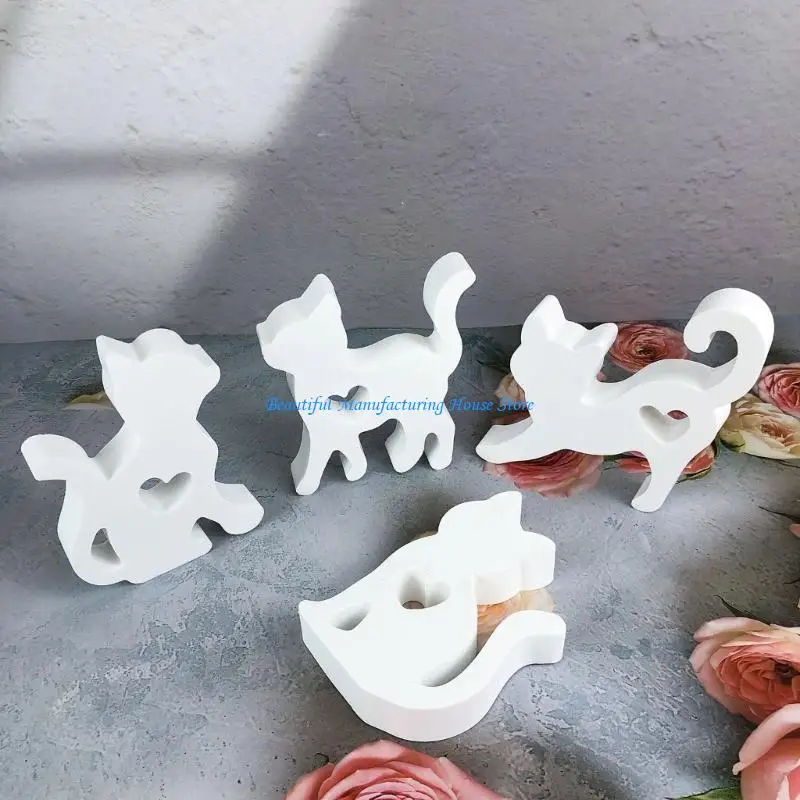 

E56a упаковка из 2 прекрасных Cats Cats Silicone Floms Accessessy для творческих украшений