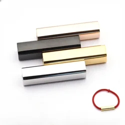 5Pcs/Lot Stainless Steel Buckle Square Titanium Steel Magnetic Clasp Leather Rope Bracelet DIY Jewelry Making