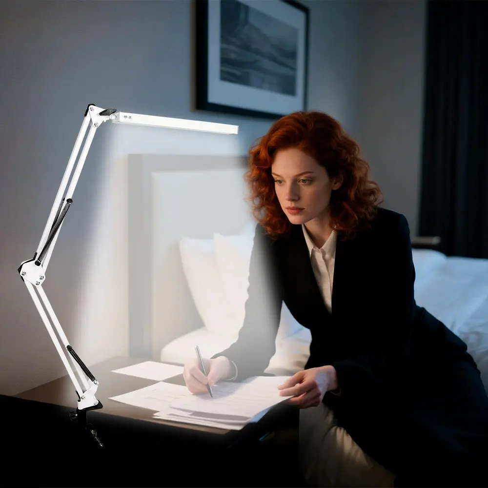 

LED Folding Table Lamp with 10 Brightness Level, 3 Lighting Modes For Living Room Study Office Computers Desk