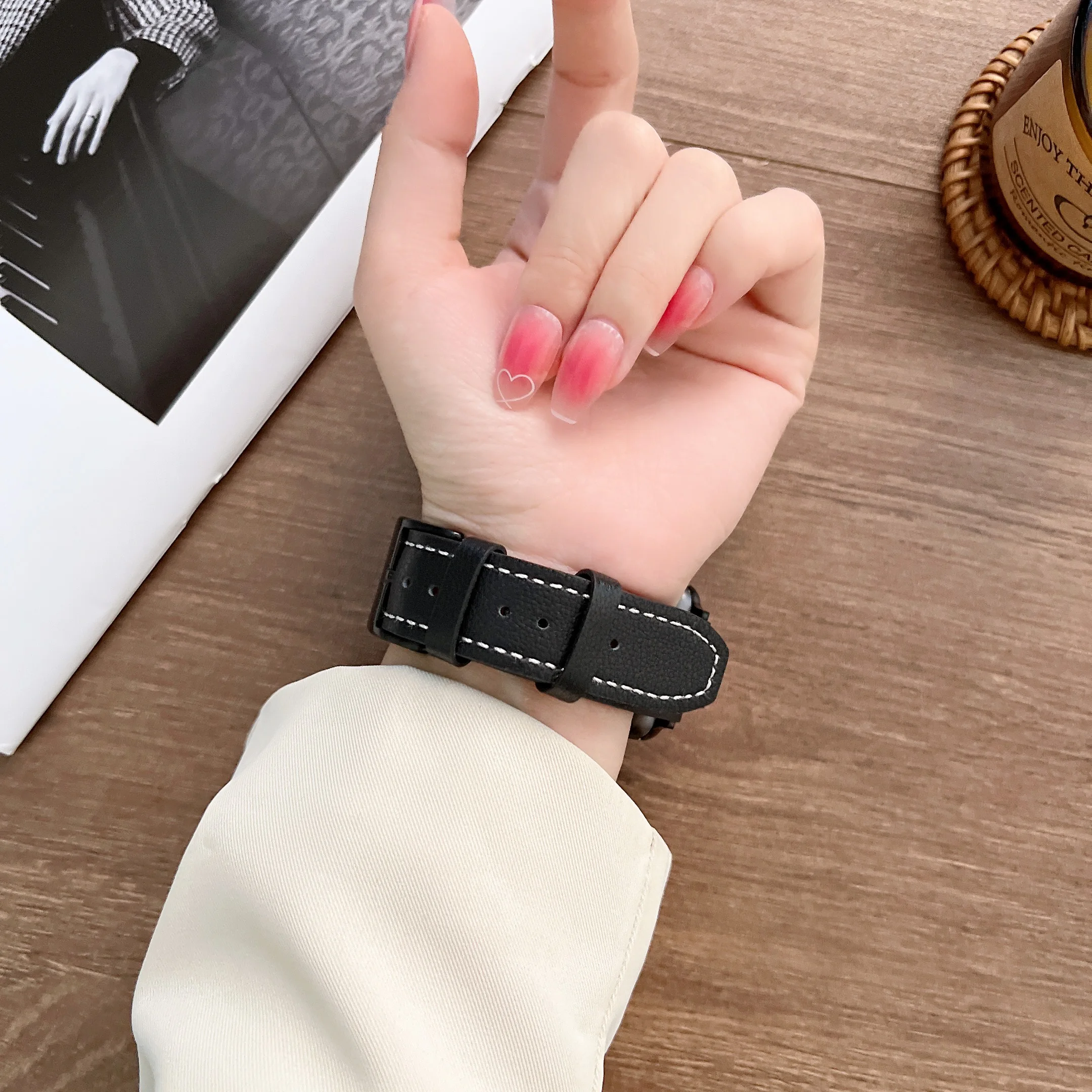 Cinturino in vera pelle per Apple watch Ultra 8 7 49mm 45mm 41mm 6 5 4 SE 44mm 40mracelet Wristband per iwatch 3 42mm 38mm Belt