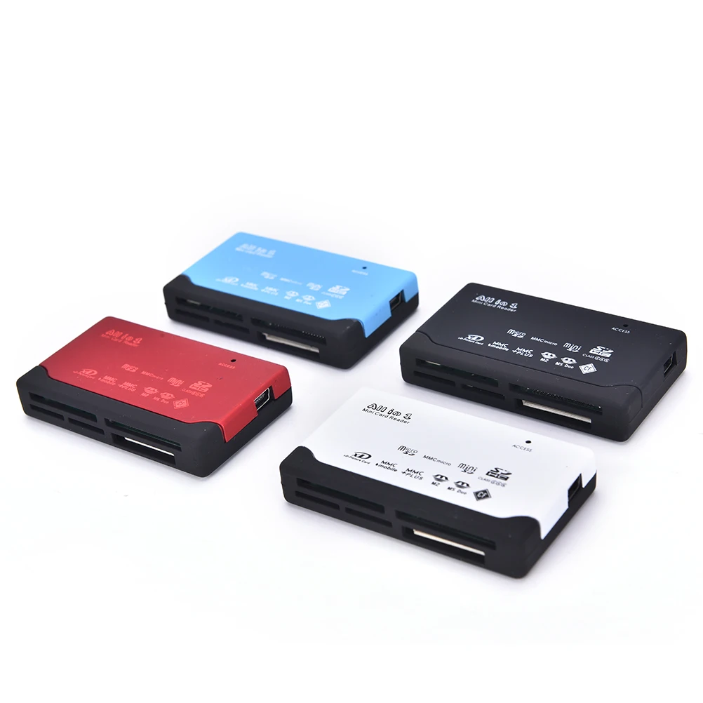 All In One Card Reader USB 2.0 SD Card Reader Adapter Support TF CF SD Mini SD SDHC MMC MS XD