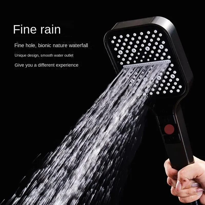 1-4Pcs High Quality Bathroom High Pressure Rain Shower Head Shower Set Nozzle 7 Modes Adjustable for Bathroom Accessory