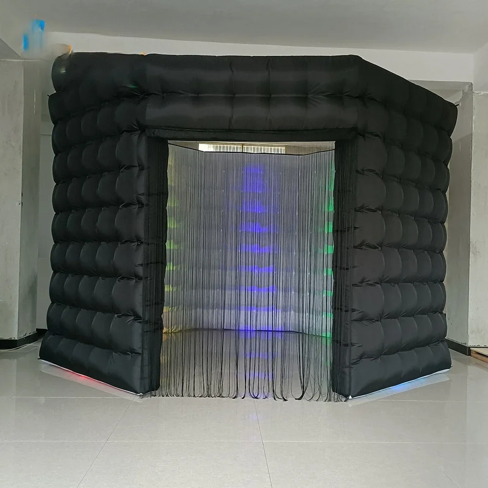 RGB Lighting Octagon Round 360 cabin Inflatable Photo Booth Enclosure Backdrop customized outdoor/indoor suitable