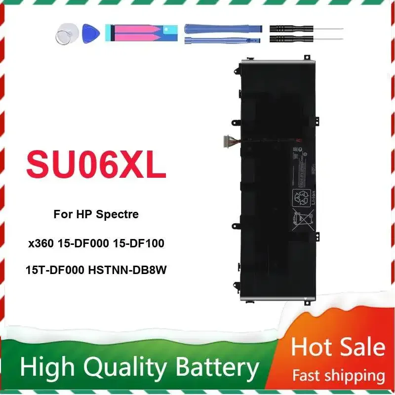 2-IN-1 Laptop Battery SU06XL 7280mAh Hardwearing For HP Spectre x360 15-DF000 15-DF100 15T-DF000 Hstnn-DB8W