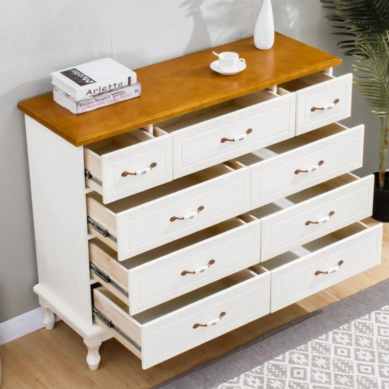 Moderne slaapkameropbergkast massief houten ladekast, woonkamermeubilair, meubilair voor kleine ruimtes