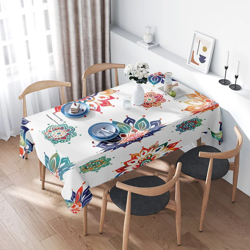 Abstract Art Tablecloth: Vibrant, Contemporary Design Bringing Bold Colors and Creative Energy to Your Modern Dining